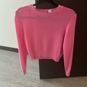 Pink Women's Crop Sweater